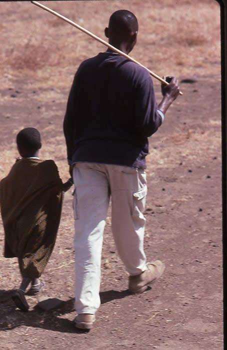 shepherd and son, Arusha, Tanzania: Callyn Yorke